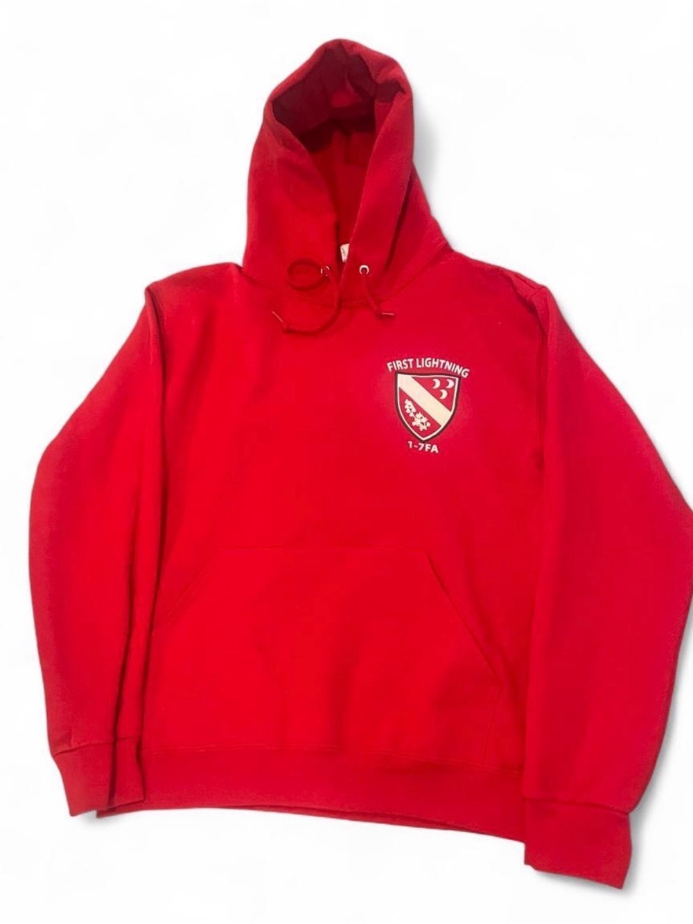 Jerzees Red Pullover Hoodie with Crest